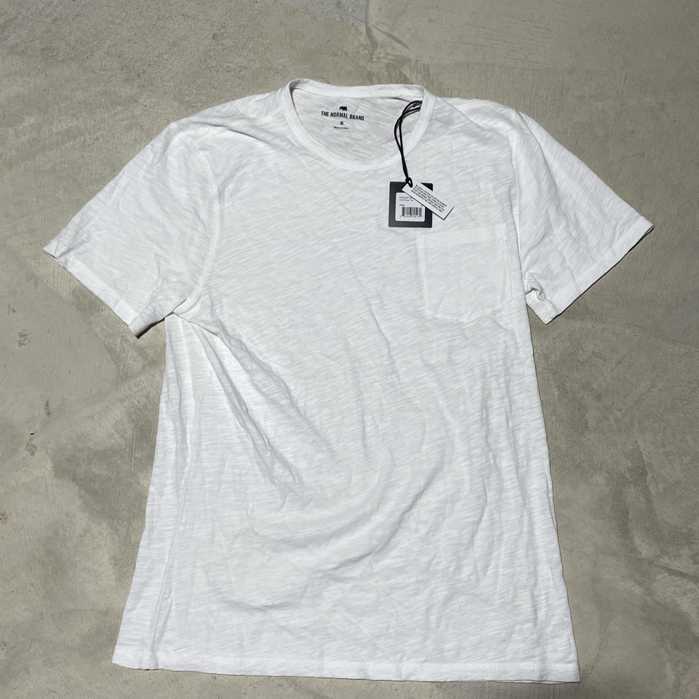 NWT The Normal Brand Men's Pocket T-Shirt - WHITE SZ M MEN'S